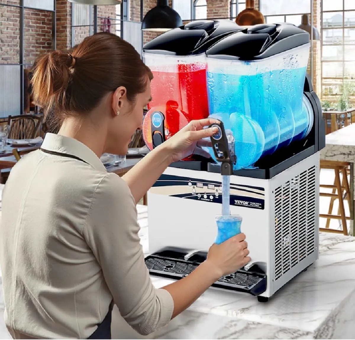 Commercial Frozen Drink Maker, 15Lx2 NEW 220v - Image 1