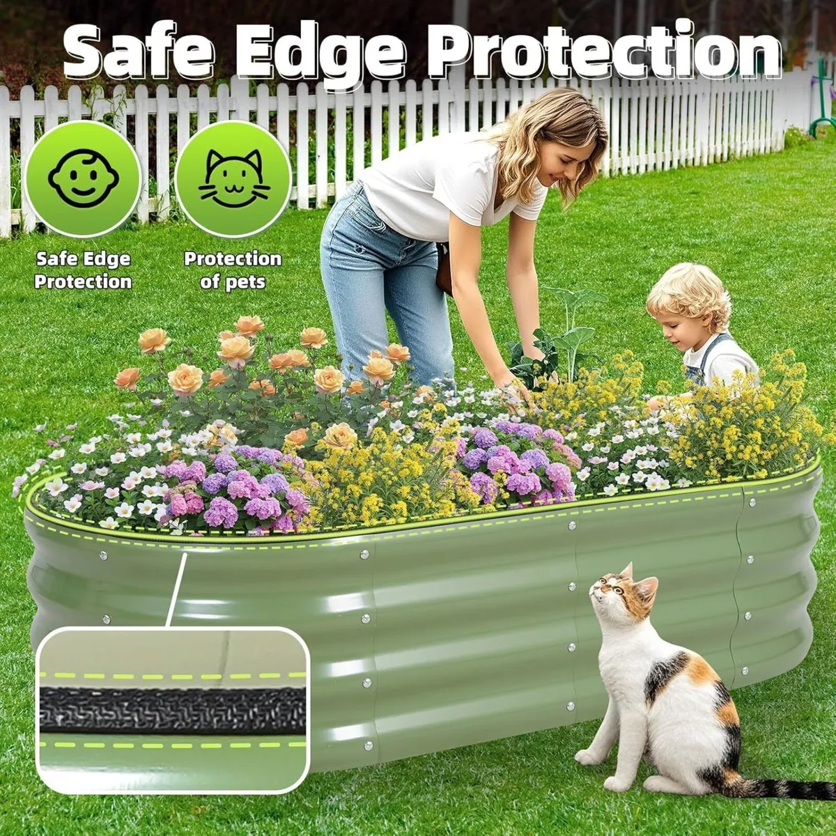 Galvanized Metal Raised Garden Bed Kit - 120x60x30 - Image 2