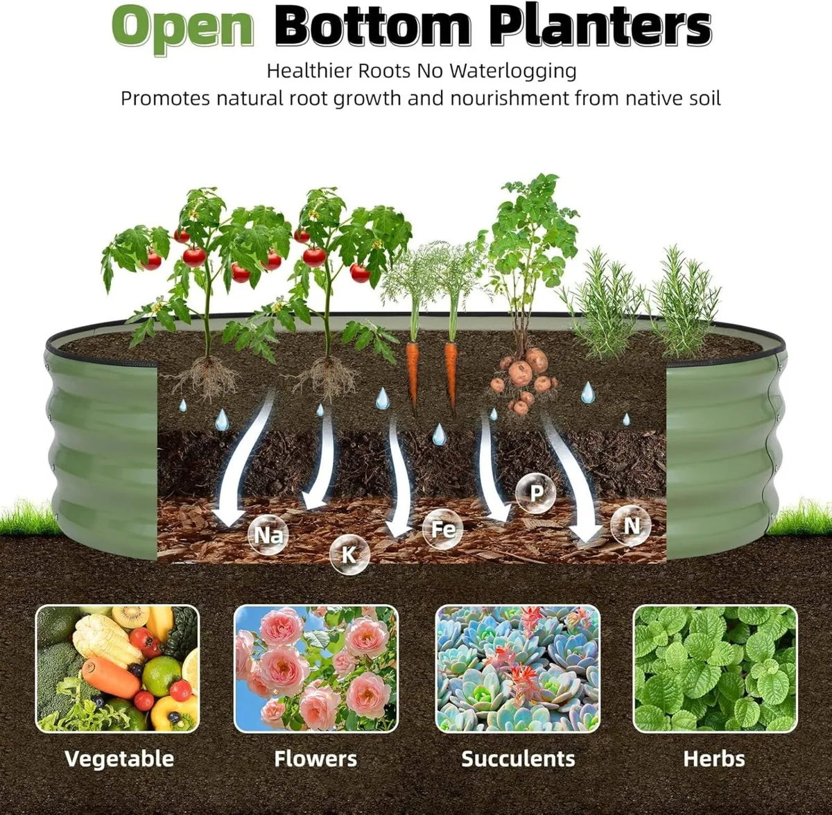 Galvanized Metal Raised Garden Bed Kit - 120x60x30 - Image 3