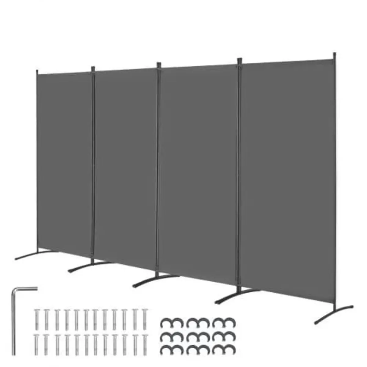 4 Panels Room Divider, Folding Privacy Screen and - Image 1