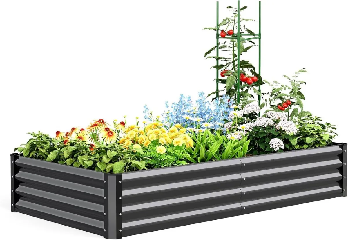 Galvanized Metal Raised Garden Bed Bottomless - Image 1
