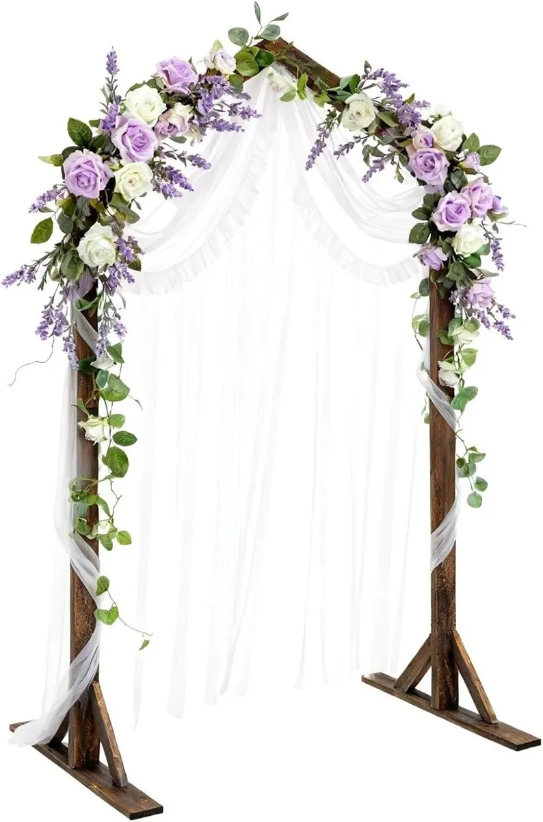 Wedding Arch 2.15M Wooden Backdrop Stand Retro - Image 1