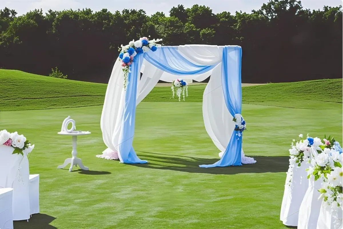 Wedding Arch 2.28x2.28 m Square Wooden Backdrop - Image 2