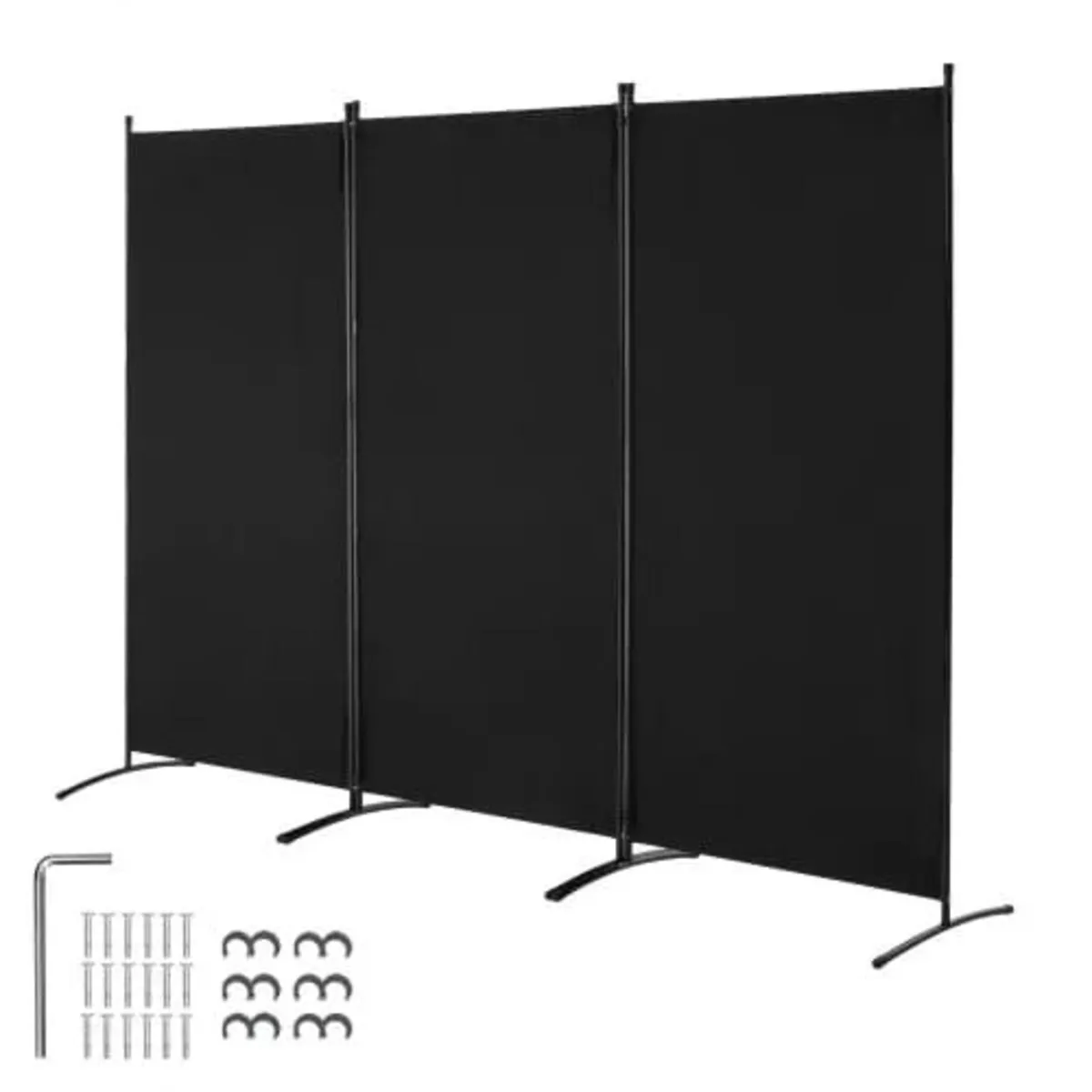 3 Panels Room Divider, Folding Privacy Screen and - Image 1