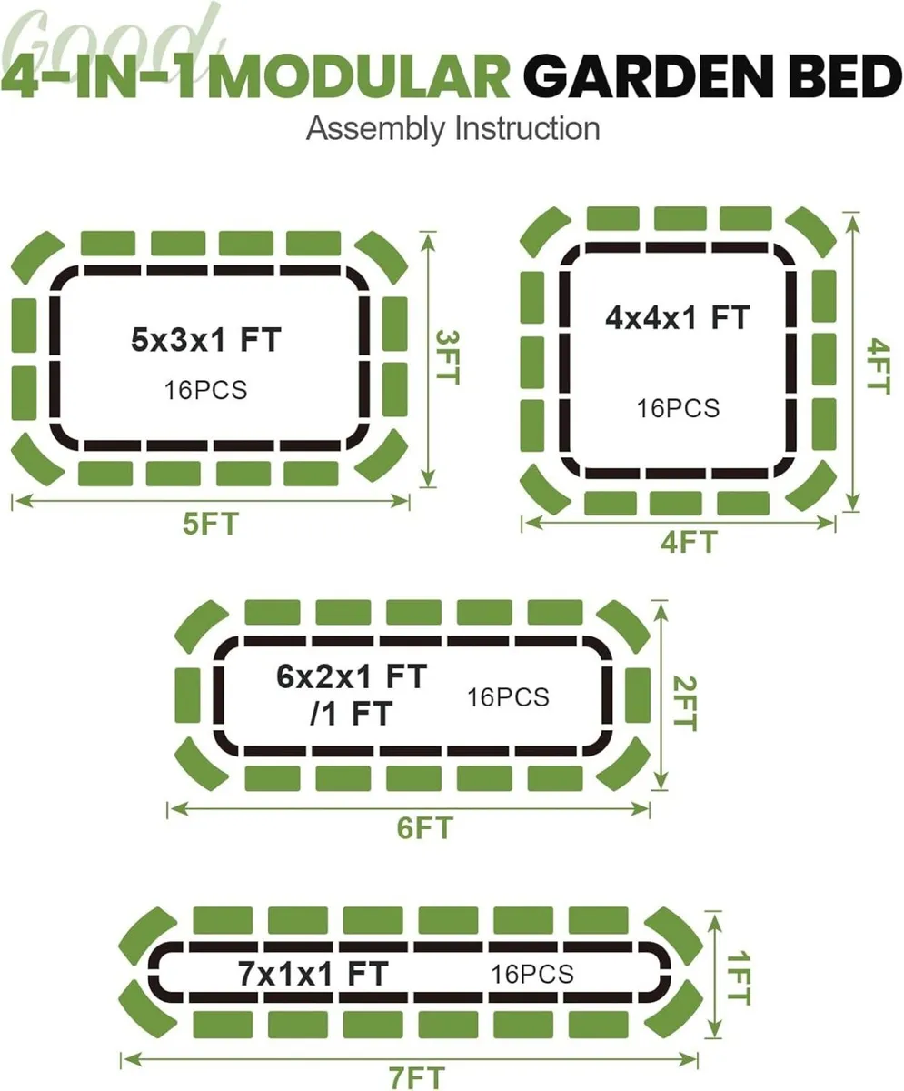 Raised Garden Bed Kit 4-in-1 AdjustableGalvanized - Image 3