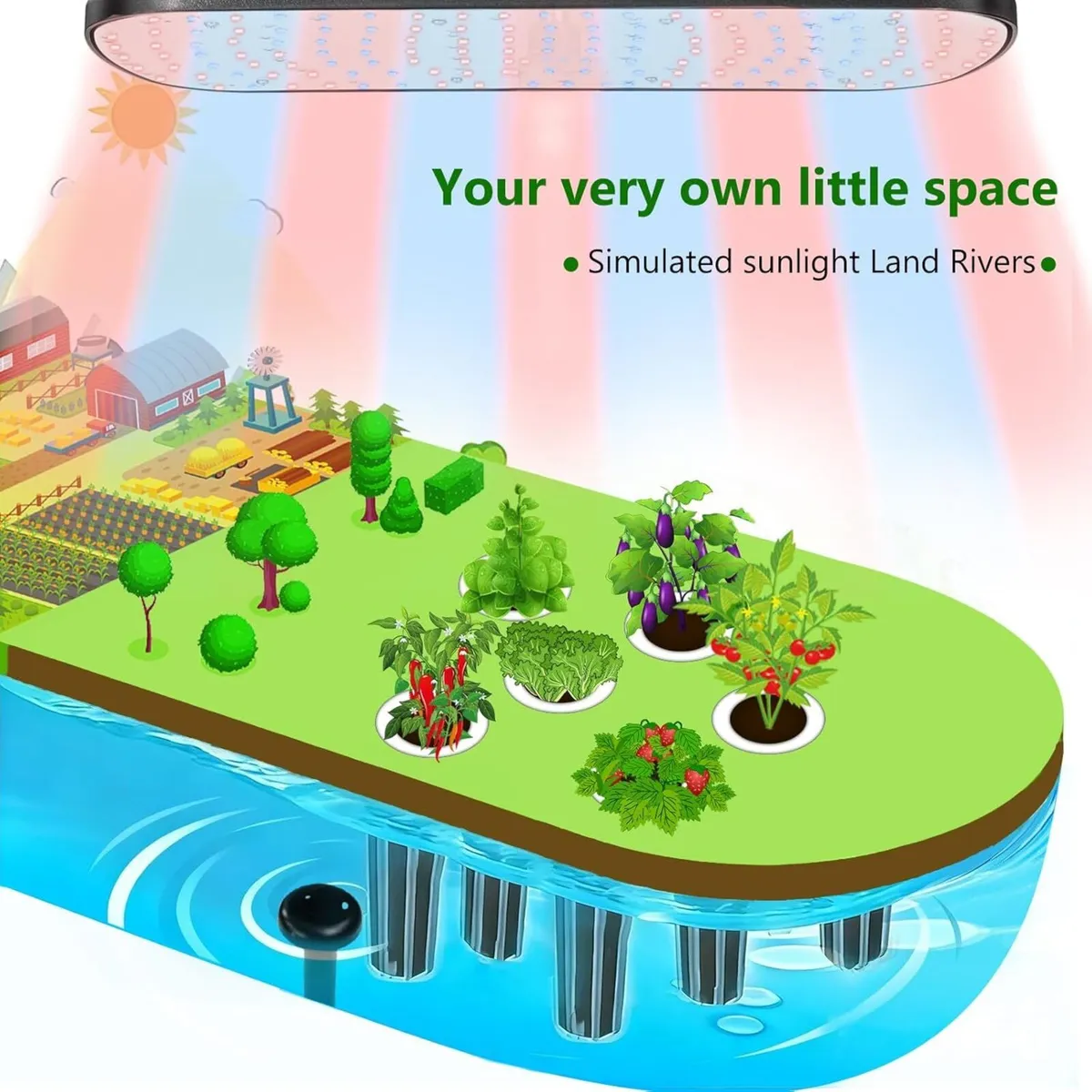 12 Pod Hydroponic Growing System Indoor with Full - Image 3