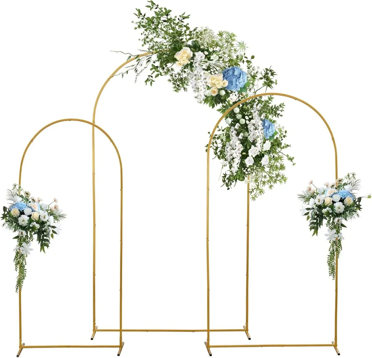 Metal Arch Backdrop Stand Set of 3 7.2/6.6/5.9Ft - Image 1