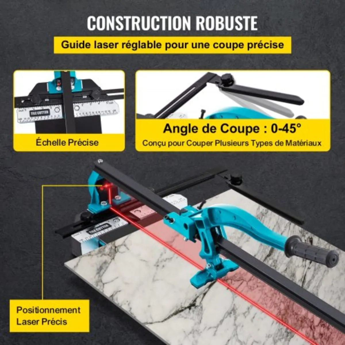 47 Inch Tile Cutter Single Rail Double Brackets Ma - Image 4