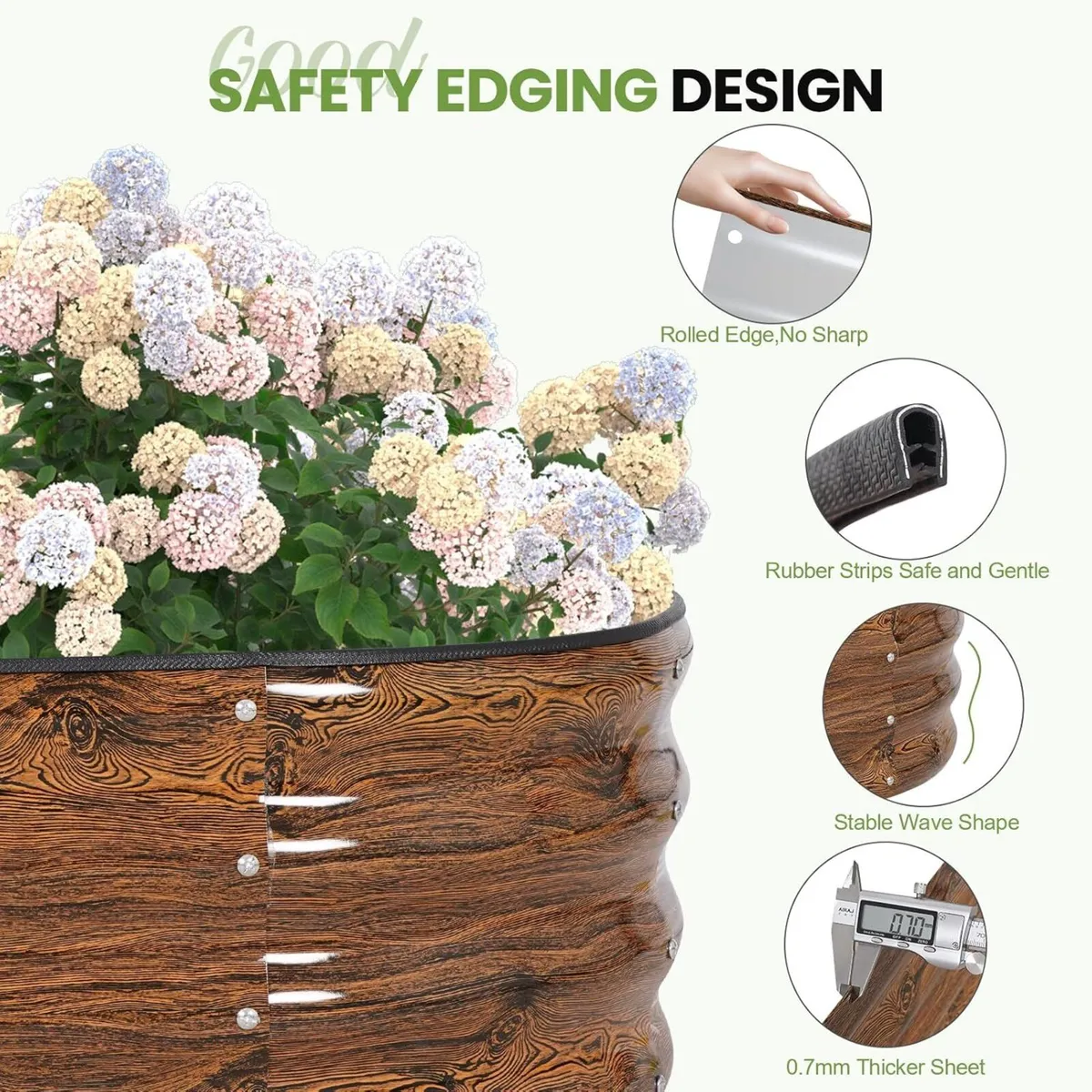 Galvanized Metal Raised Garden Bed Kit - 240x60x30 - Image 4