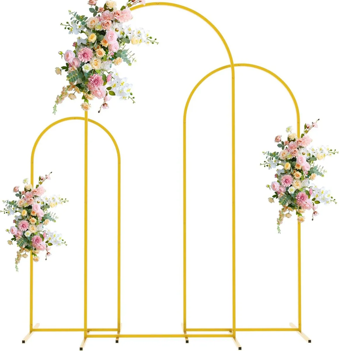 Wedding Arch Backdrop Stand 6FT 5FT 4FT Set of 3 - Image 1