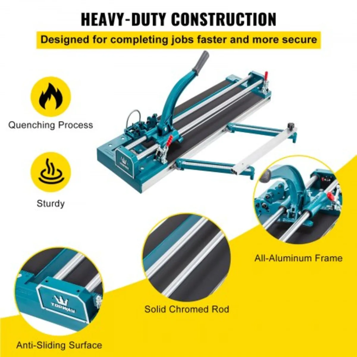 47Inch/1200mm Tile Cutter Double Rail Manual Tile - Image 4