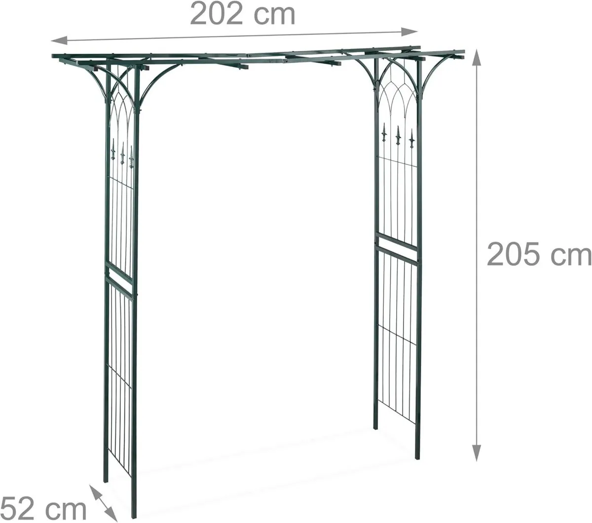 Rose Arch with Gate Garden Growth Support Metal - Image 3
