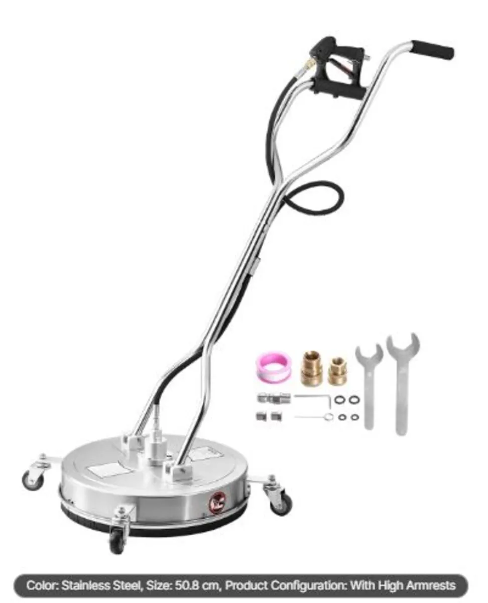 20" Pressure Washer Surface Cleaner, Stainless - Image 1