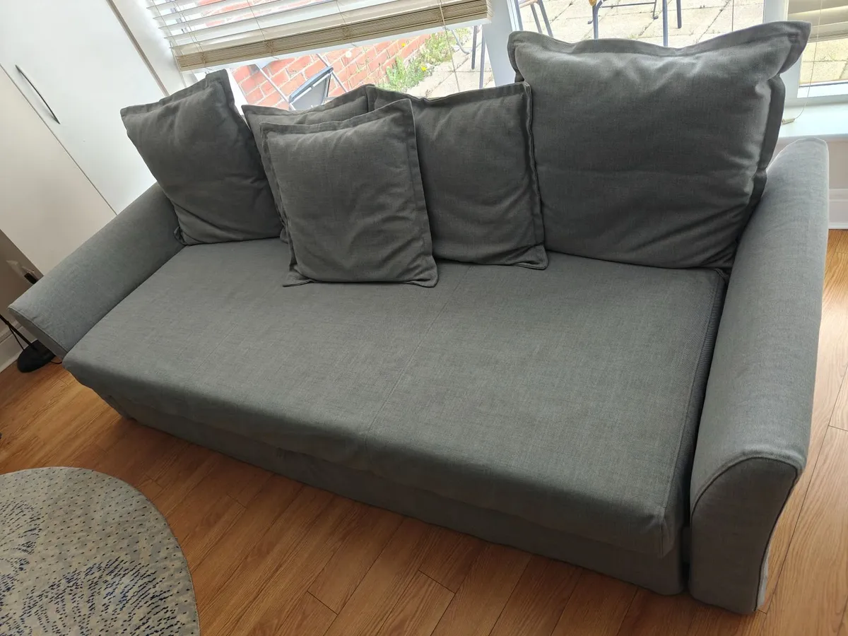IKEA Sofa Bed + Cushions - Image 3