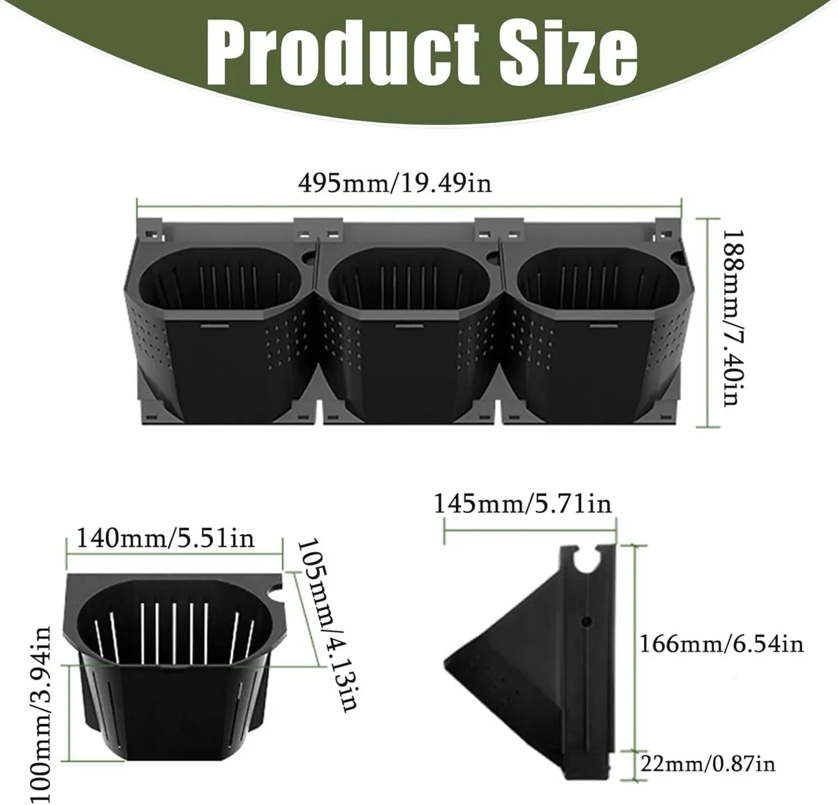 36 Pcs Self Watering Wall Planting Pot Hanging - Image 3