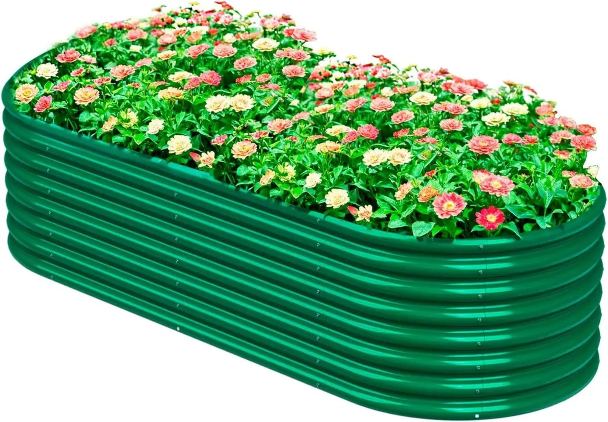 Raised Garden Bed 6x3x2 FT Galvanized Boxes - Image 1