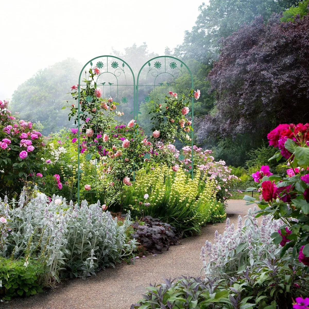 Garden Trellis Set of 2 HxW 150 x 50 cm Metal - Image 2