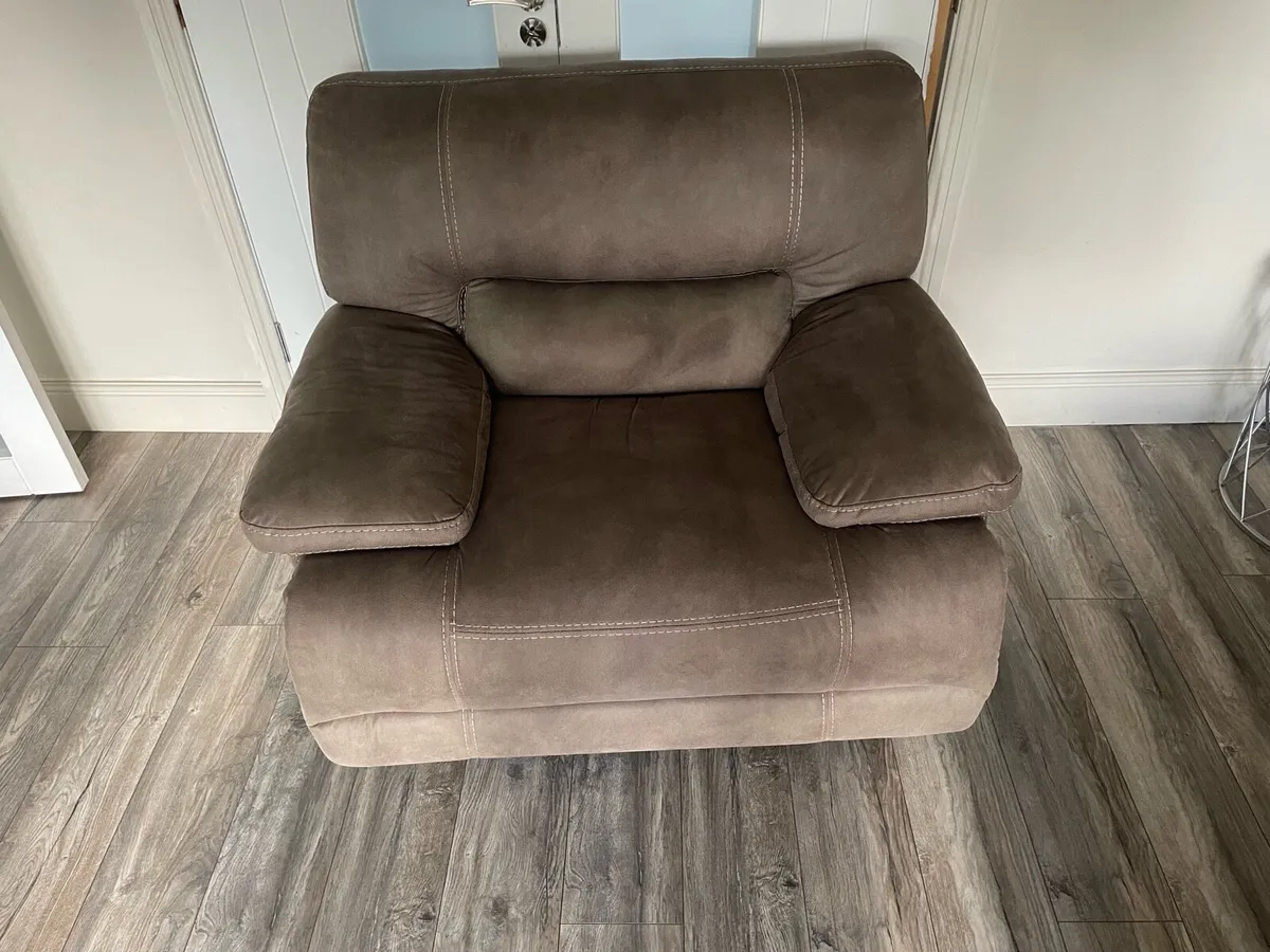 Recliner corner sofa and arm chair for sale - Image 1