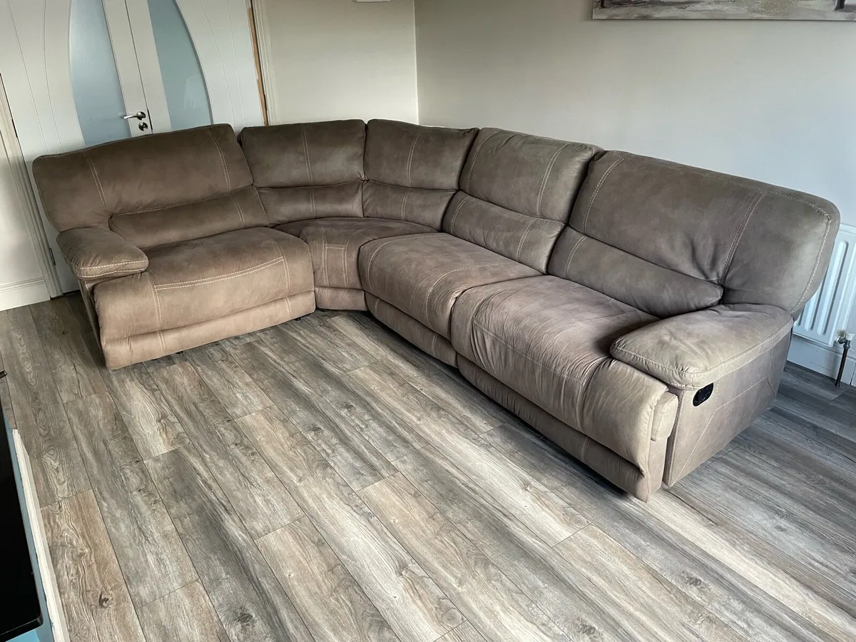 Recliner corner sofa and arm chair for sale - Image 4