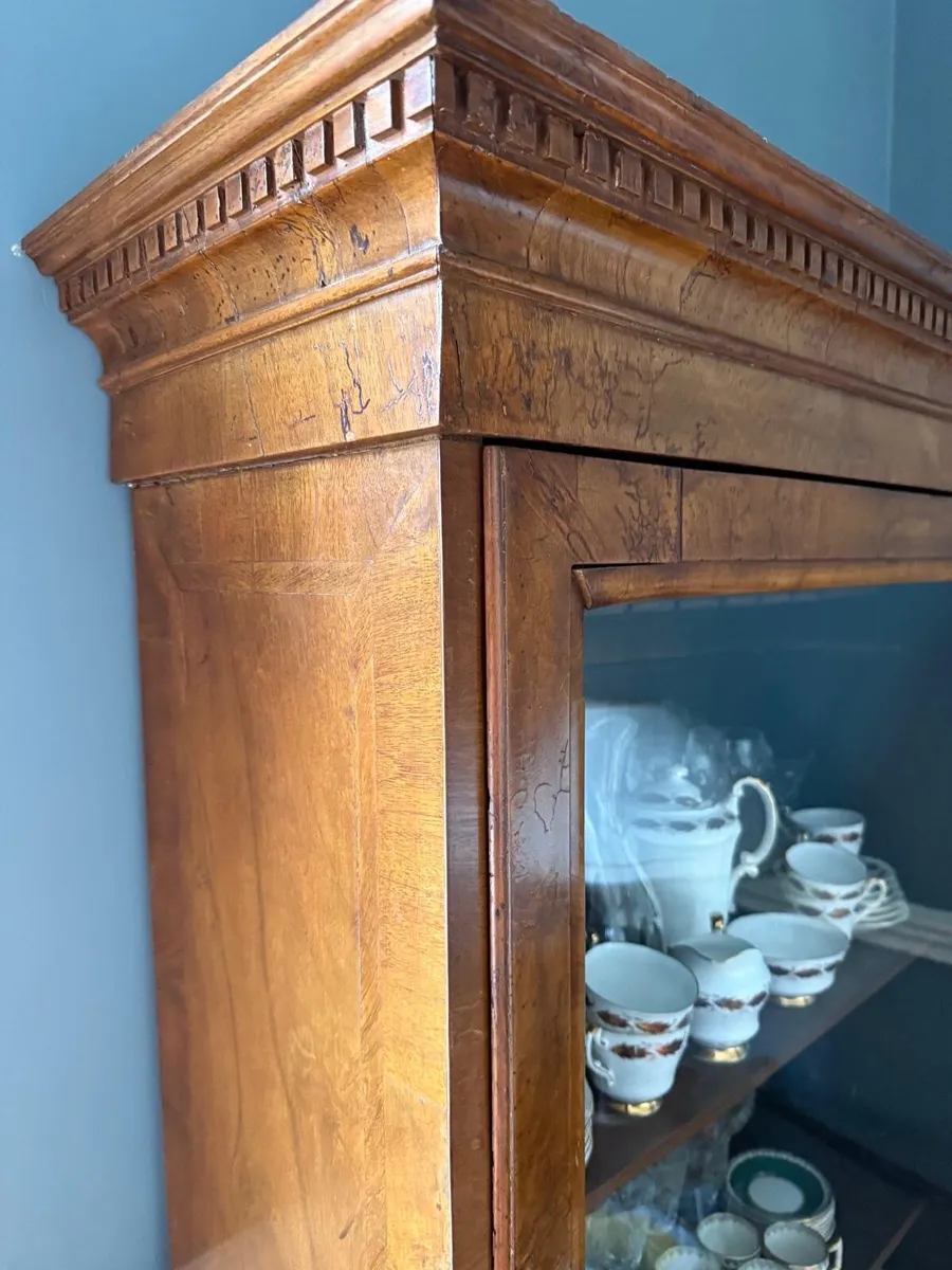 Walnut veneer antique mini dresser - Image 3