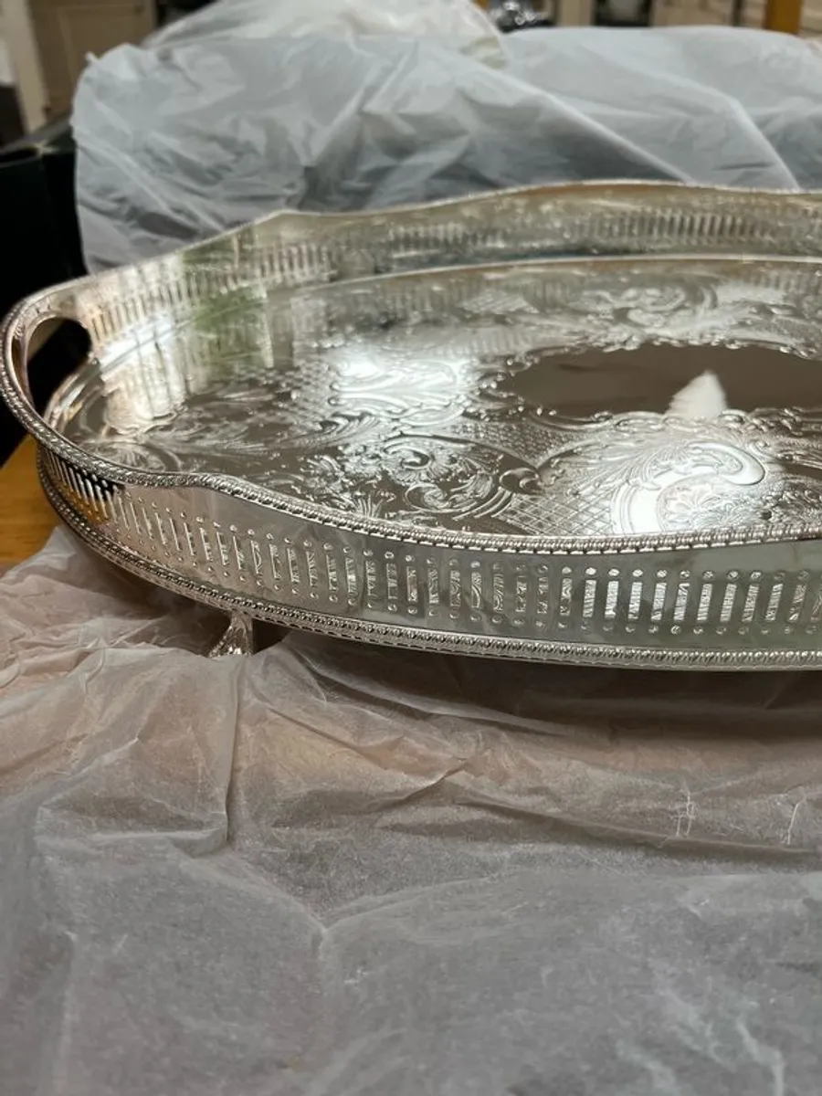 Silver plated tray - Image 4