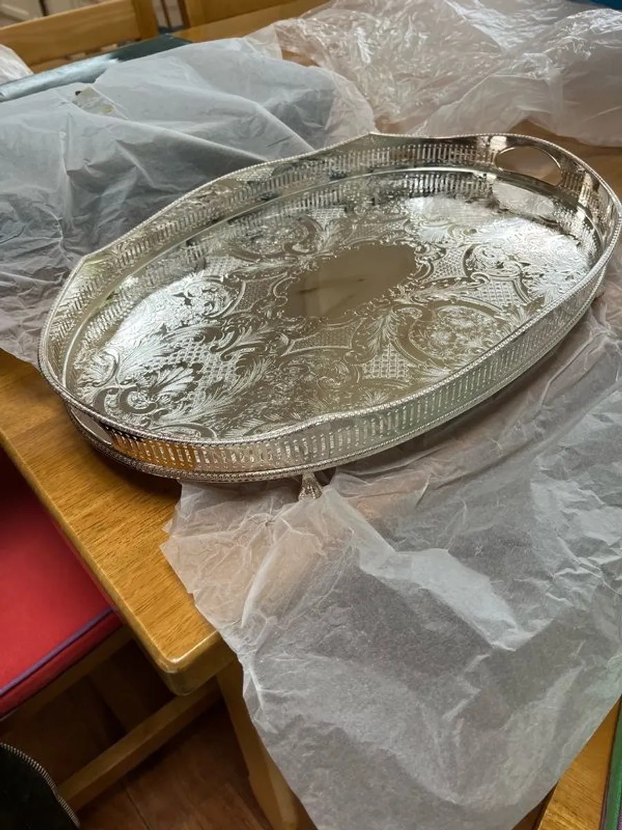Silver plated tray - Image 1
