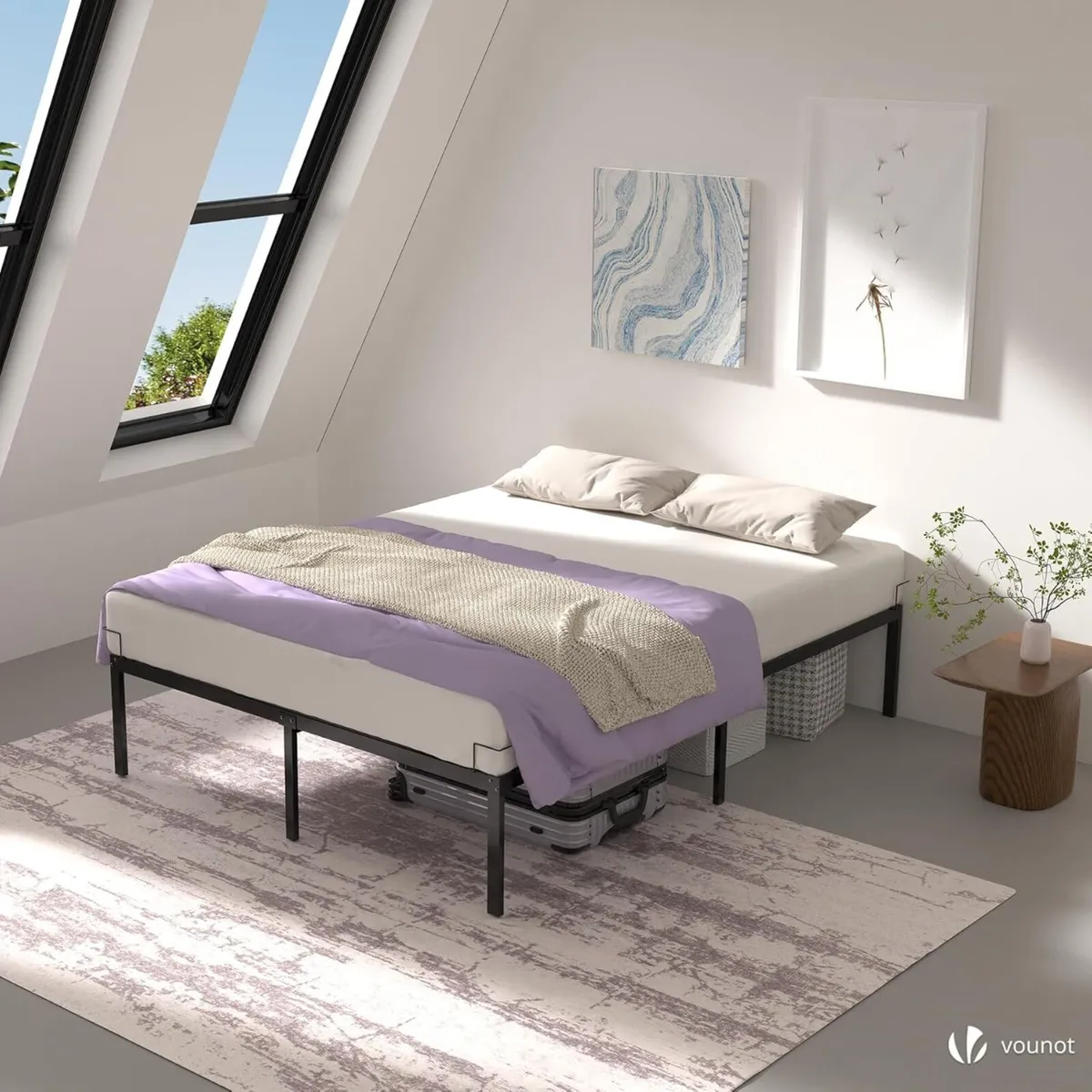 Large Double Bed Frame 160 x 200 cm - Sturdy - Image 3