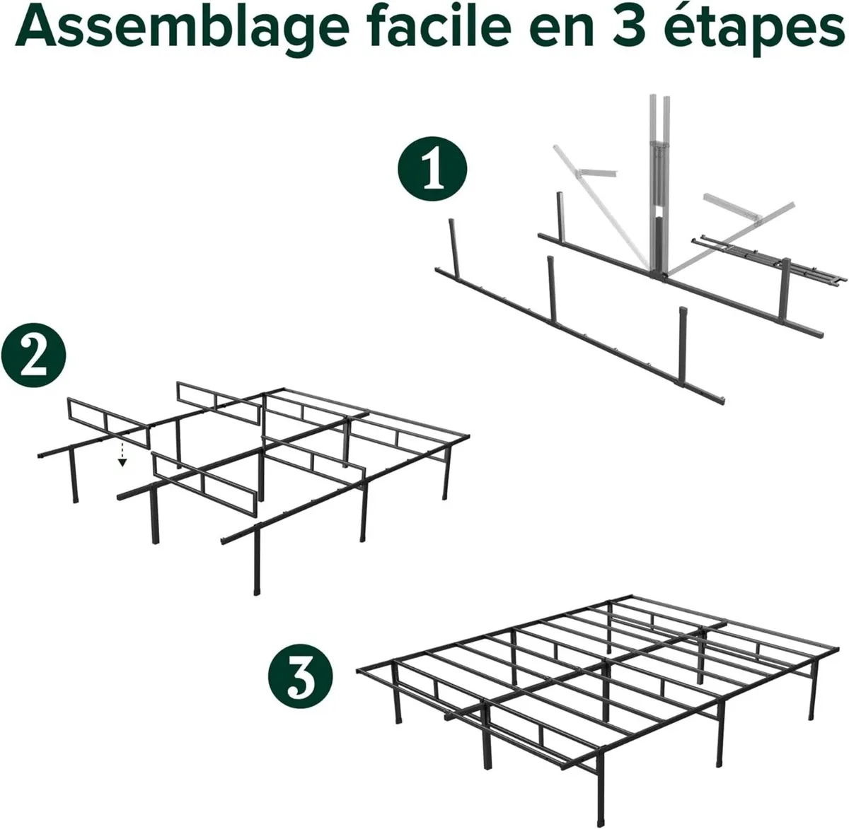 Justin Easy to Assemble Slatted Base Height 36 cm - Image 4