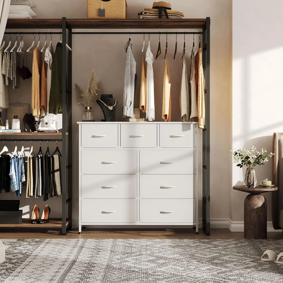 Chest of Drawers Dresser for Bedroom with 9 - Image 4