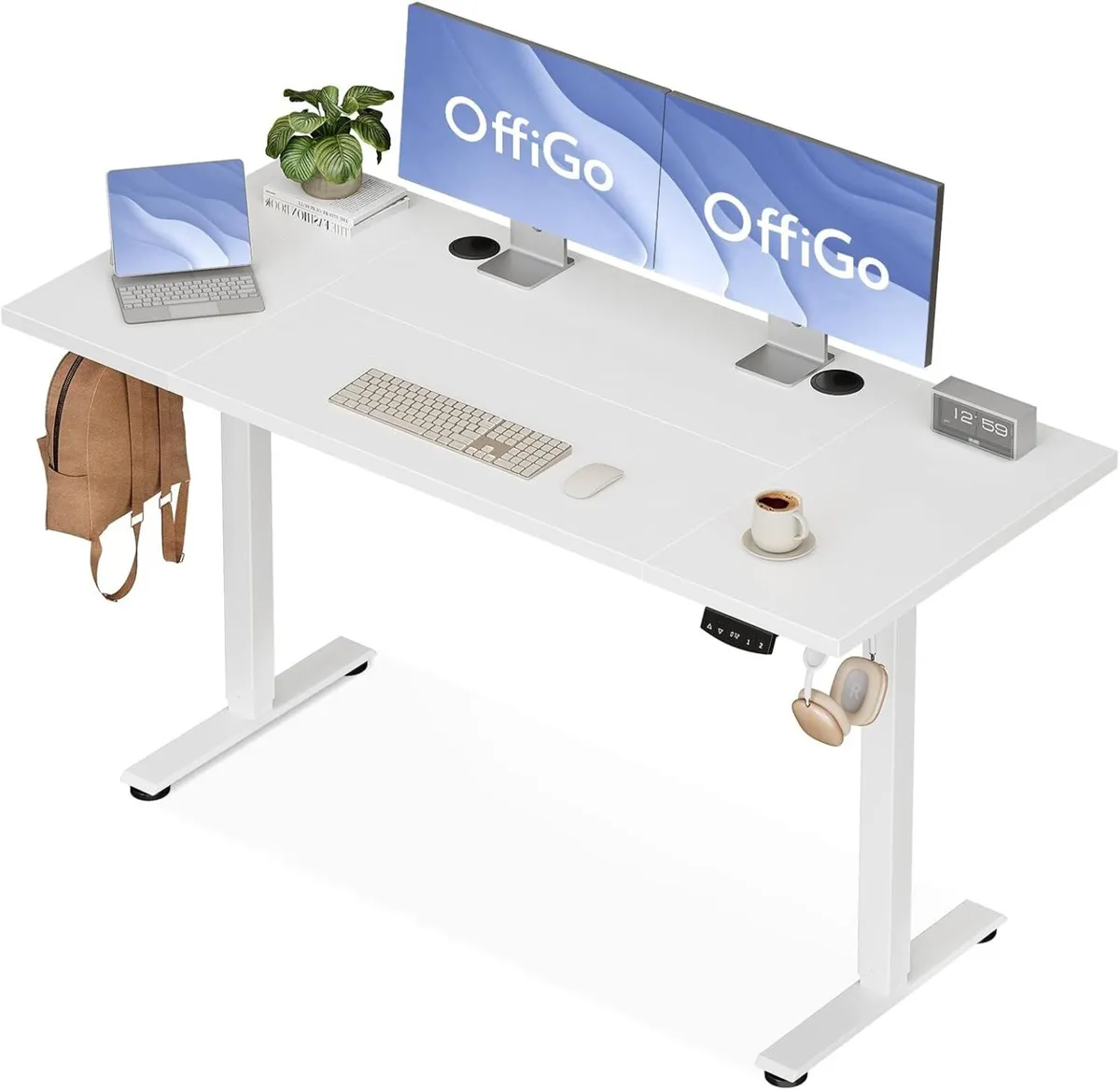 Standing Desk 140cm Small Height Adjustable with - Image 1