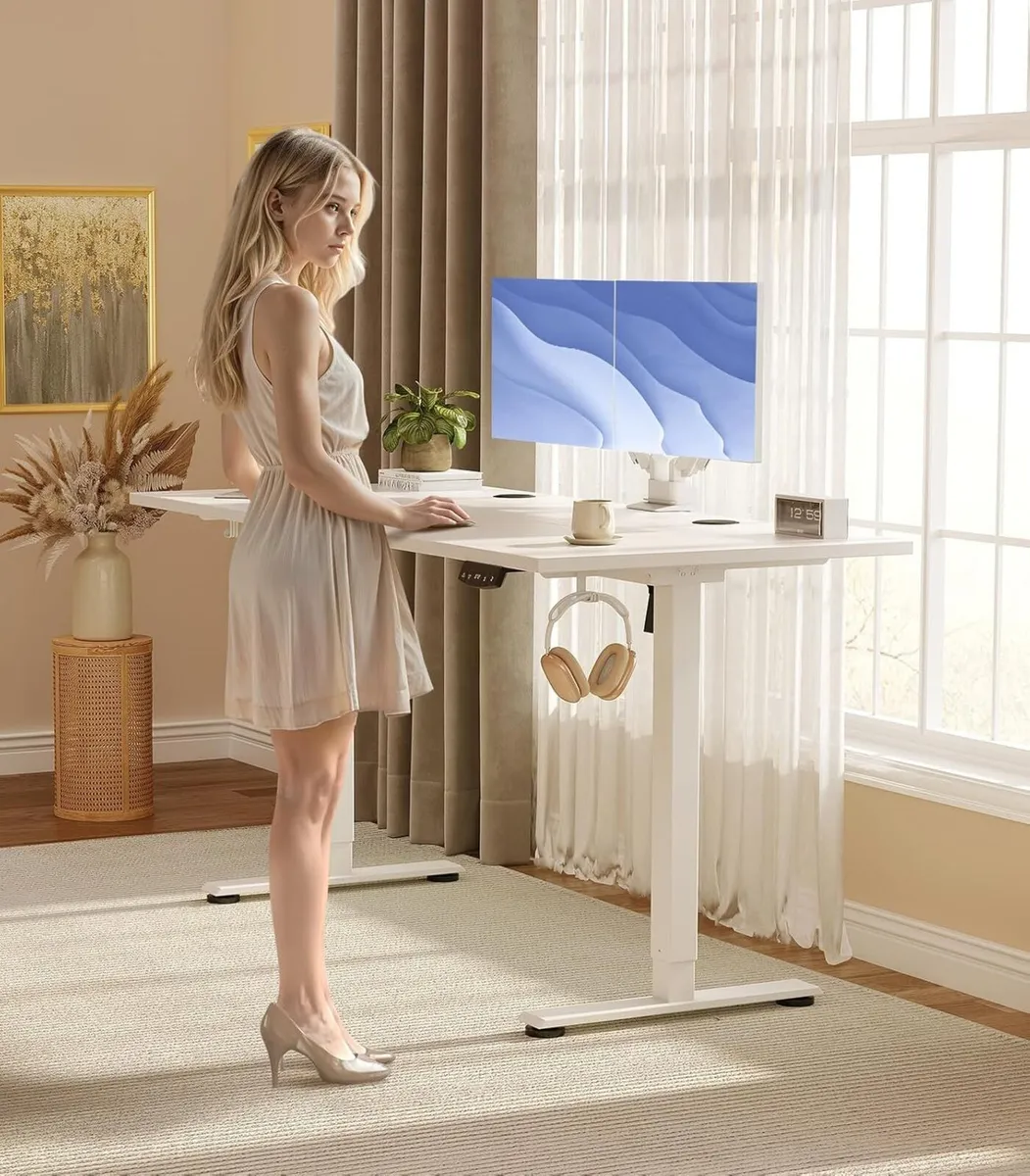 Standing Desk 140cm Small Height Adjustable with - Image 2
