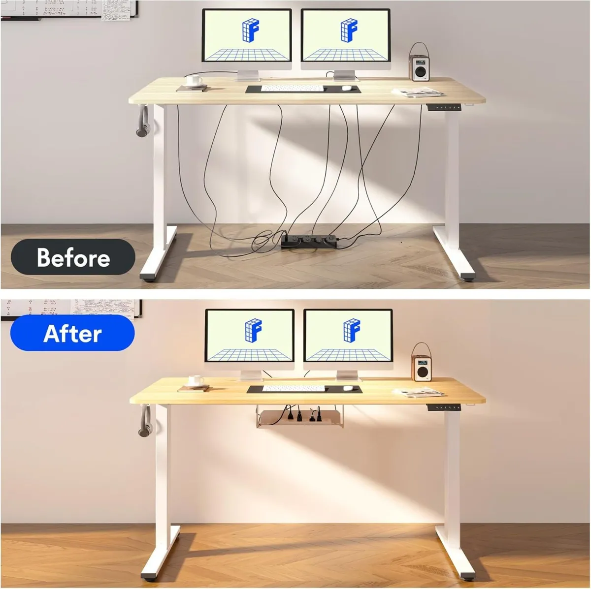 E1 ONE PIECE Electric Standing Desk Height - Image 4