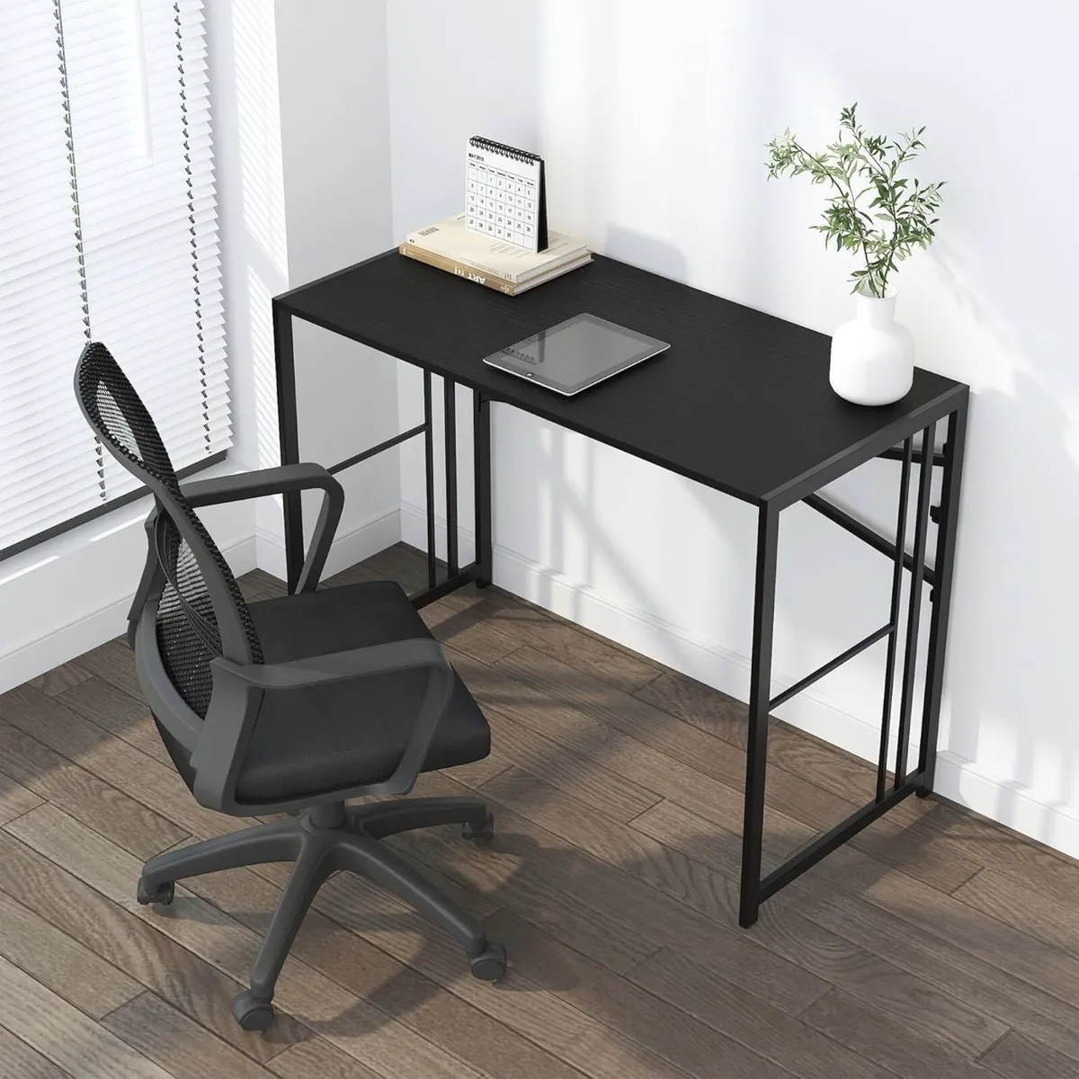 Folding Desk 103 cm Writing Gaming Computer - Image 2
