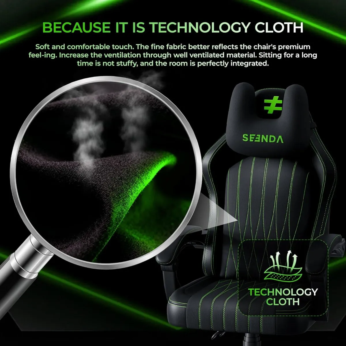 GCP-18 Computer Gaming Chair – High Back Reclining - Image 4