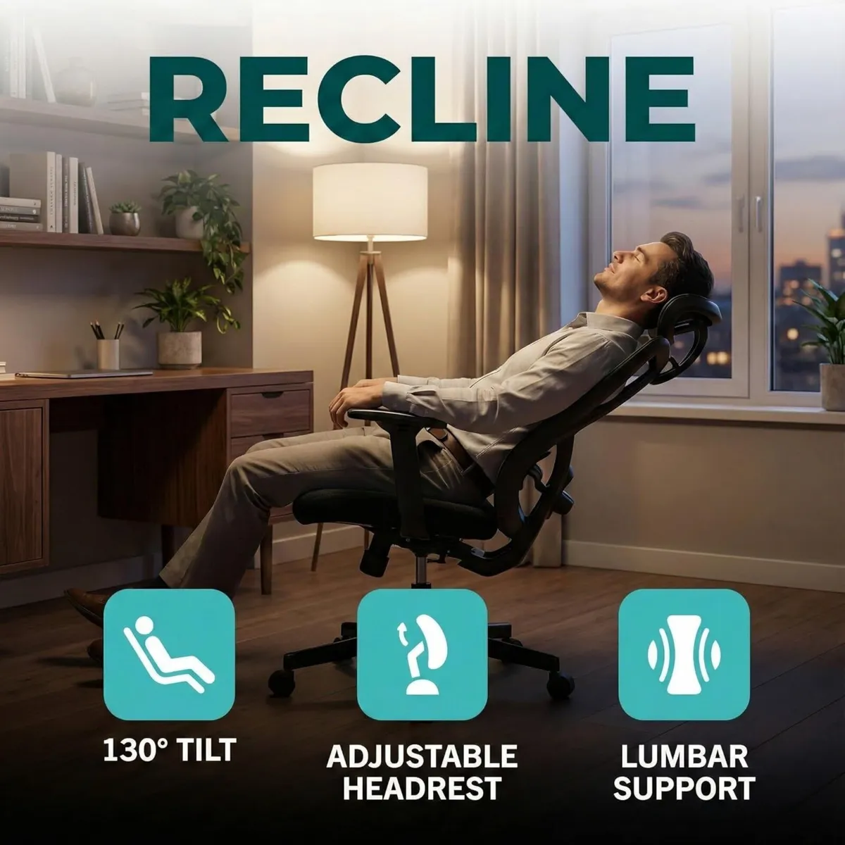 Ergonomic Office Chair with Adjustable Lumbar - Image 3