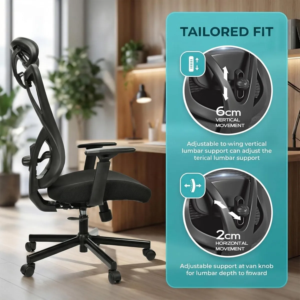 Ergonomic Office Chair with Adjustable Lumbar - Image 2
