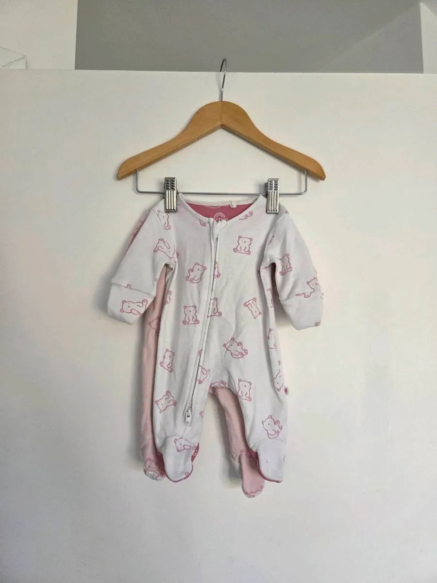 Upto5lbs, Two Next 2 Way Zip Sleepsuits - Image 1