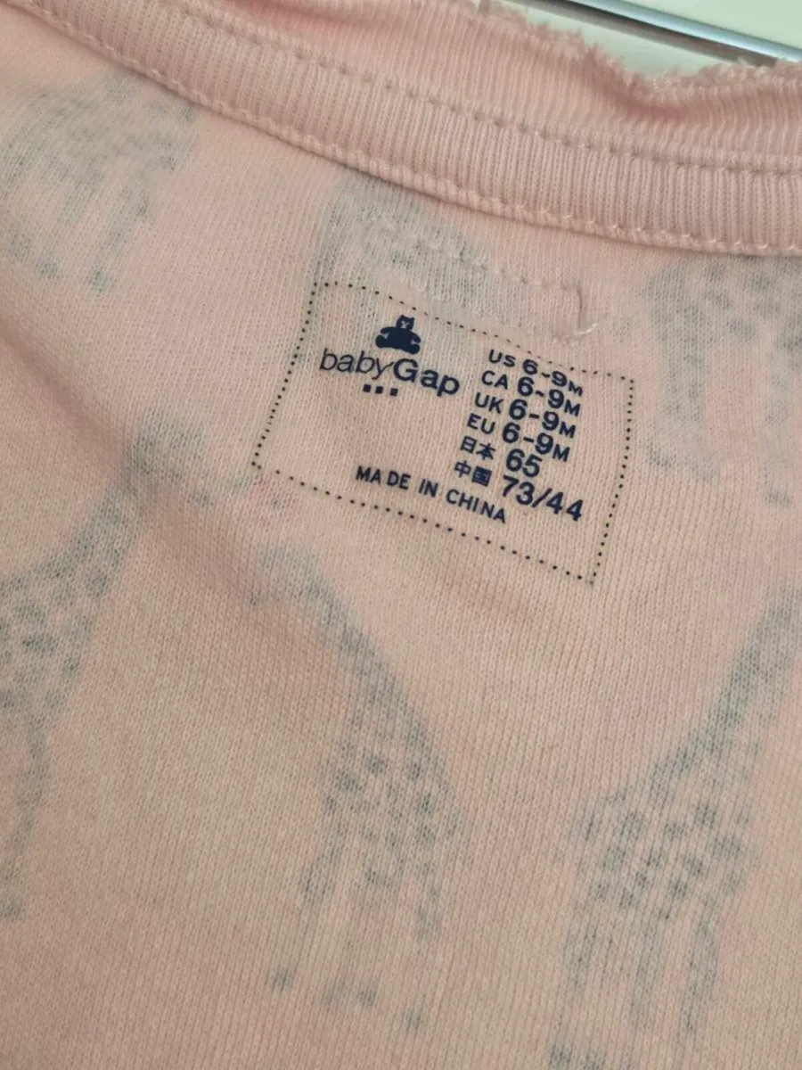 6-9m, Baby Gap Zip Up Sleepsuit - Image 4