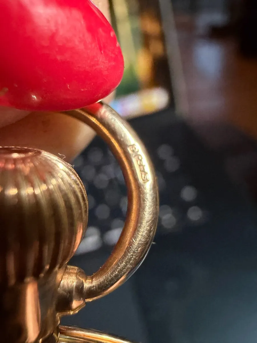 Gold gents vintage pocket watch 375 - Image 2