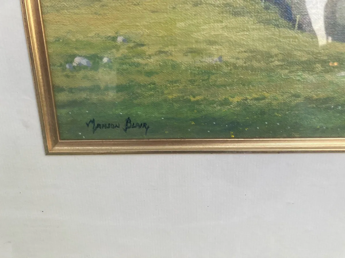 Oil painting dunluce castle free postage - Image 3