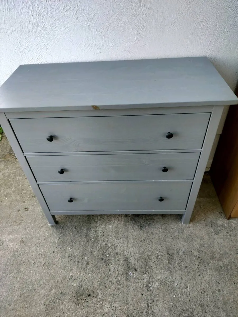 Chest of 3 drawers Hemnes grey - Image 1