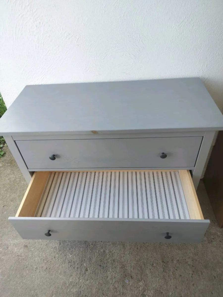 Chest of 3 drawers Hemnes grey - Image 3