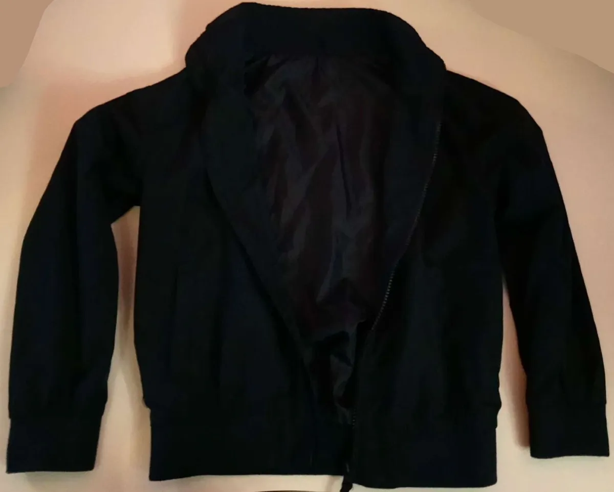 Kids stylish light jacket coat jumper in dark navy - Image 4