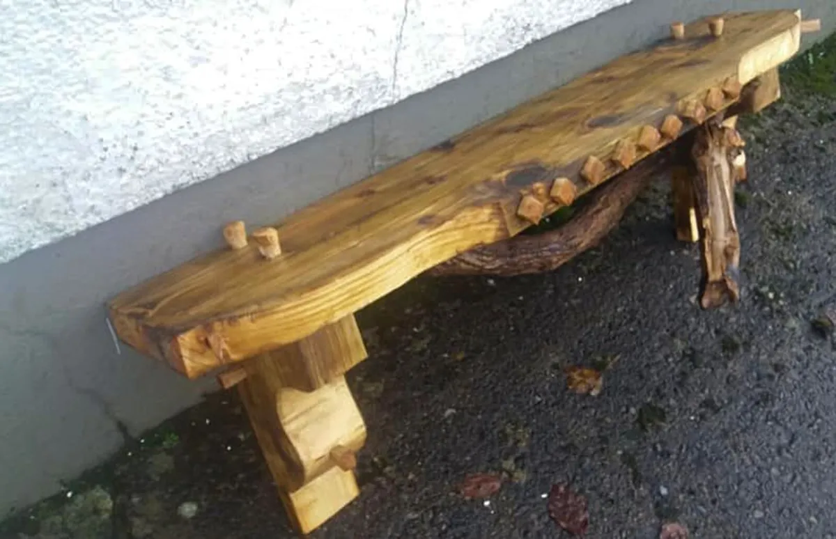 Rustic Driftwood Floating Stove Mantle / Shelf - Image 3