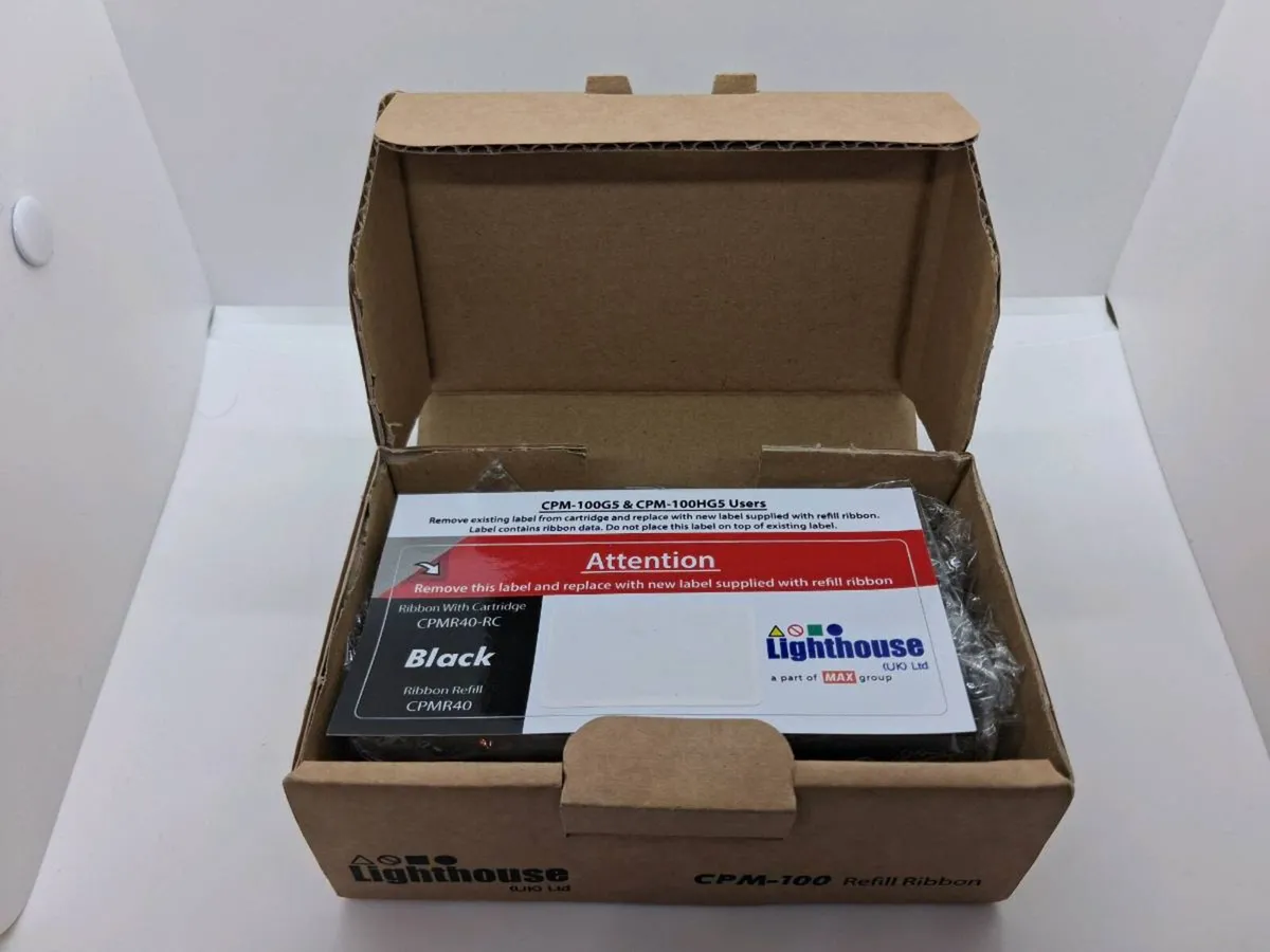 Postage - 2 x Lighthouse CPM 100 Black Ribbon Refi - Image 3