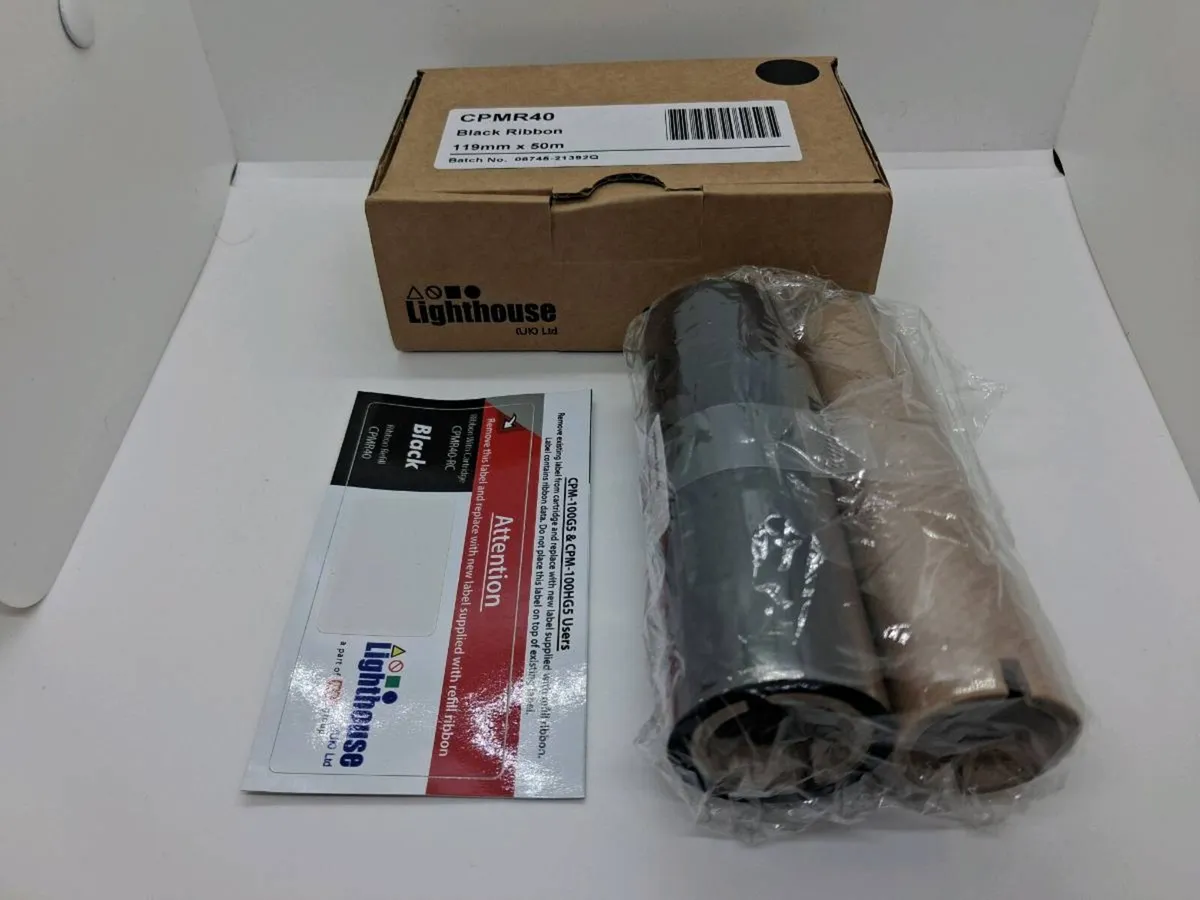 Postage - 2 x Lighthouse CPM 100 Black Ribbon Refi - Image 4