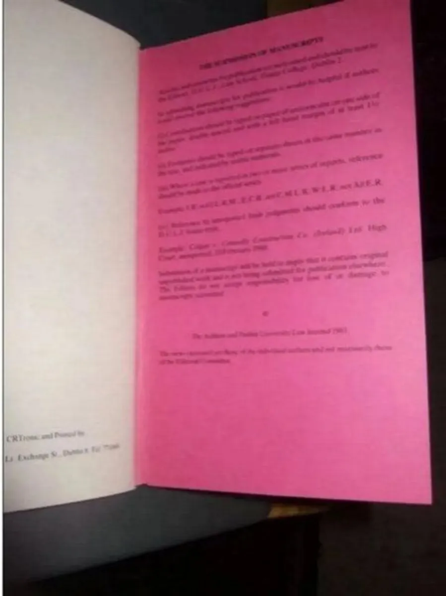 Vintage 'Dublin University Law Journal' (DULJ)1982 - Image 4