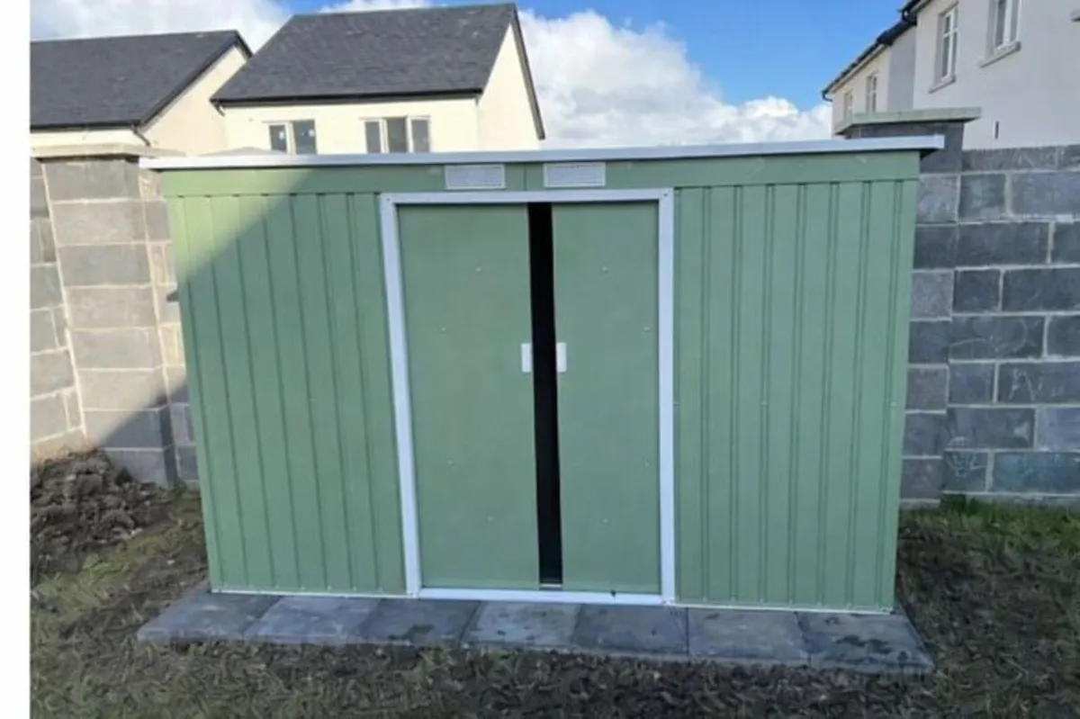 9ft x 4ft Metal Shed Green - Image 3