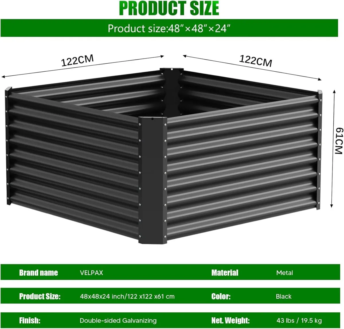 Raised Garden Bed Planter Beds Boxes Outdoor - Image 2