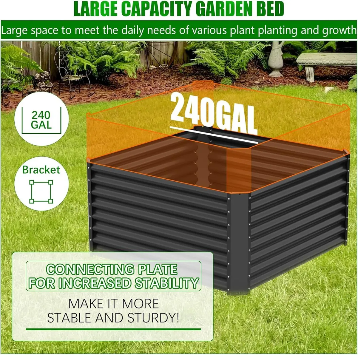 Raised Garden Bed Planter Beds Boxes Outdoor - Image 3